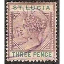 1886 St Lucia Mi.26 used Victoria 8,00 €