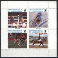 1988 St Vincent & Grenadines-Union Isand B 1988 Olympiad Seoul 6,00 €