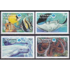 1996 St Vincent & Grenadines Mi.3672-3675 Sea fauna 4,70 €