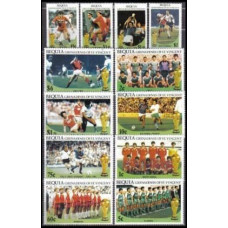 1986 St Vincent & Grenadines-Bequie Mi.177-188 1986 World championship on football of Mexico 10,00