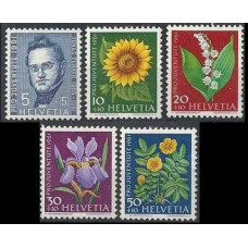 1961 Switzerland(Helvetia) Mi.742-46 Flowers 4,50 €