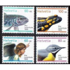 1995 Switzerland(Helvetia) Mi.1567-70 Fauna 6,50 €