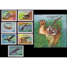 1994 Tanzania Mi.1775-81+1782/B251 Fauna 13.00 €