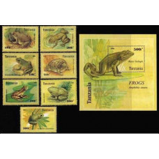 1996 Tanzania Mi.2264-2270+2271/B312 Reptiles 13,00 €