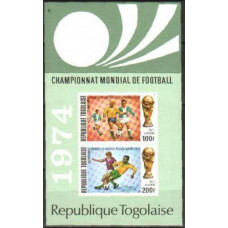 1974 Togo Michel 1021-1022/B81b 1974 World championship on football of Munchen 5.50 €