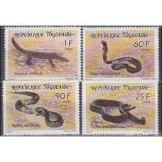 1990 Togo Mi.2170-2173 Reptiles 2,60