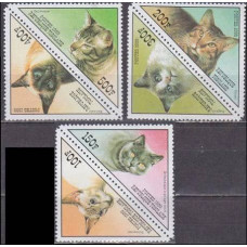1999 Togo Mi.2868-2873Paar Cats 7,00