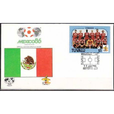 1986 Tuvalu cover 1986 World championship on football of Mexico €