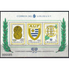 1978 Uruguay Mi.1499-1501/B39 1978 World championship on football of Argentina 55.00 €