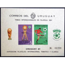 1981 Uruguay Mi.1630-31/B51b 1982 World championship on football of Spanien 60.00 €