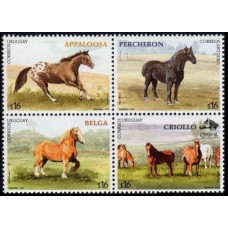 2006 Uruguay Mi.2928-2931VB Horses 8,50 €