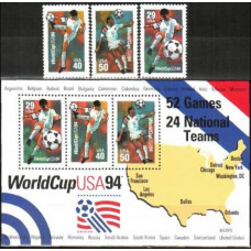 1994 USA Michel 2457-2459+2459/B33 1994 World championship on football of USA 8.00 €