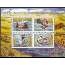 2006 Uzbekistan Mi.699-702/B45 Birds 3,80 €