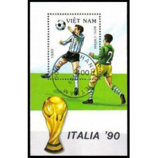1989 Vietnam Mi.2087/B72 1990 World championship on football of Italien 1.60