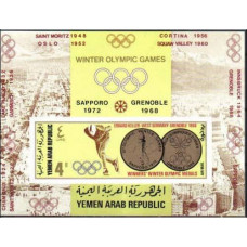 1968 Yemen (Arab R.YAR) Mi.773/B74b 1968 Olympiad Grenoble 25.00 €