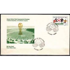 1986 Cyprus (Turkish) cover 1986 World championship on football of Mexico €