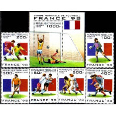 1996 Togo Michel 2389-94+2395/B392 1998 World championship on football of France 13.00 ?