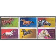 1972 Umm Al Qiwain Mi.496-501 Horses 4,50 €