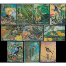 1972 Umm Al Qiwain Mi.1589-1598b Birds (lenticular)